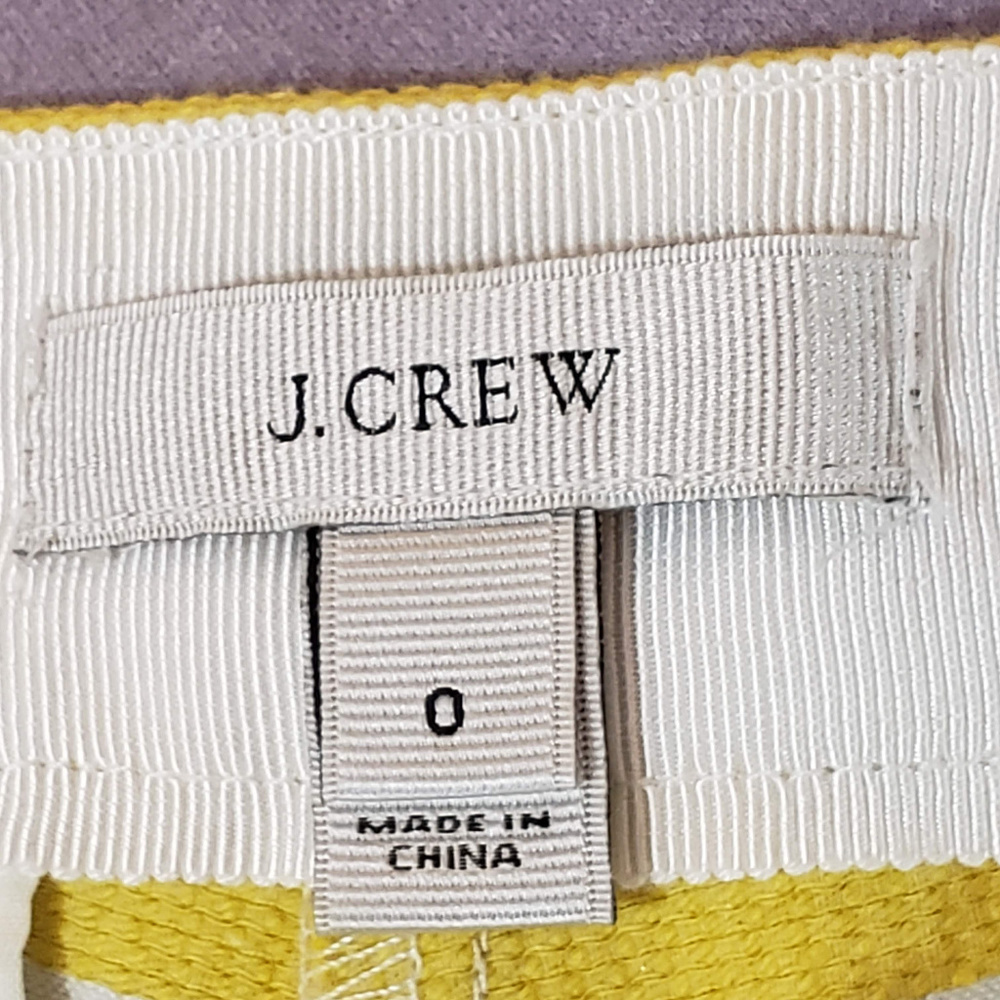 J. Crew yellow & white striped shorts 3 in inseam - Picture 3 of 5